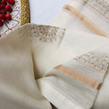 Zijde Voile met gouddraad