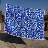 Kingsize bedsprei, quilt en/of deken: Festival blauw