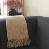 Burel Factory - Plaid/deken 100% wol; beige