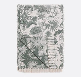 Plaid Turtle Island, groen - 130x180 cm