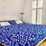 Kingsize bedsprei, quilt en/of deken: Festival blauw