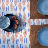 Tafelkleed Vissen Patroon - 275 x 170 cm blokprint