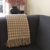 Burel Factory - Plaid/deken 100% wol, speels patroon